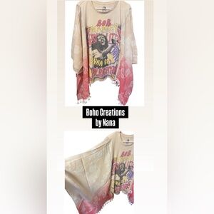 Bob Marley Rocktop Kimono with Tassels